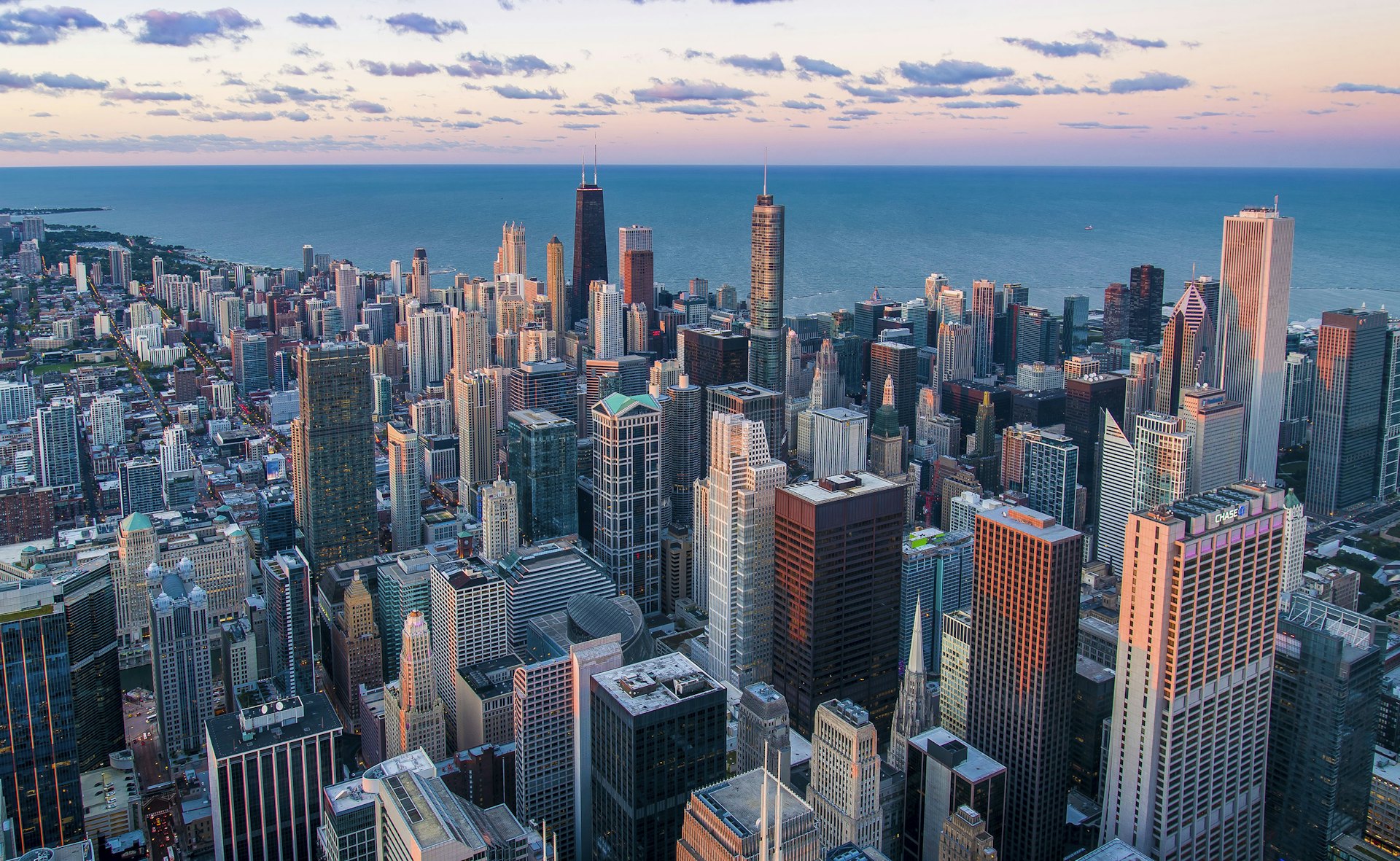 Dramatic monochrome city skyline